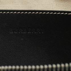 Pre Owned Burberry Grey/Black Canvas and Leather West Belt Bag