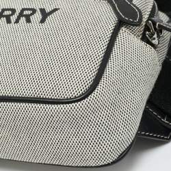Pre Owned Burberry Grey/Black Canvas and Leather West Belt Bag