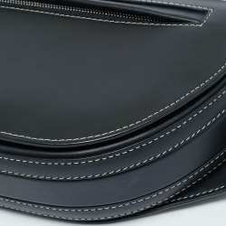 Pre Owned Burberry Black Leather Small Olympia Belt Bag