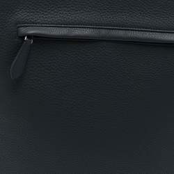 Pre Owned Burberry Black Grain Leather Olympia Tote