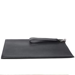 Pre Owned Burberry Black Leather Edin Zip Pouch