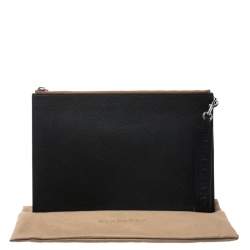 Pre Owned Burberry Black Leather Edin Zip Pouch