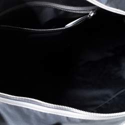Burberry Black/Beige Nylon Large Kennedy Duffle Bag