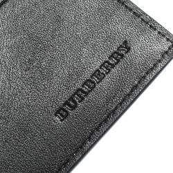 Burberry Black Printed Check Coated Canvas Bill Bifold Wallet