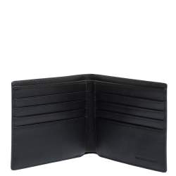 Burberry Black Printed Check Coated Canvas Bill Bifold Wallet