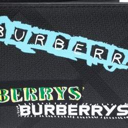 Burberry Black Printed Check Coated Canvas Bill Bifold Wallet