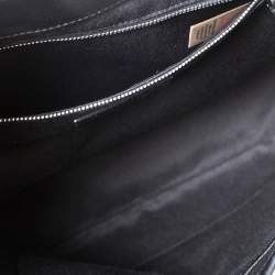 Burberry Black Check PVC and Leather Large Burleigh Messenger Bag
