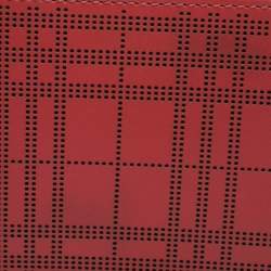 Pre Owned Burberry Red Perforated Leather Bill Bifold Wallet