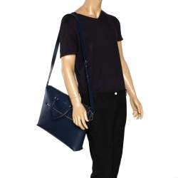 Burberry Blue Leather Manchester Briefcase