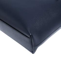 Burberry Blue Leather Manchester Briefcase