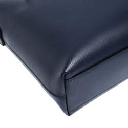 Burberry Blue Leather Manchester Briefcase
