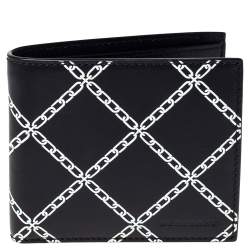 Burberry Black/White Leather Bifold Wallet