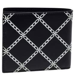 Burberry Black/White Leather Bifold Wallet