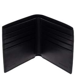 Burberry Black/White Leather Bifold Wallet