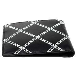 Burberry Black/White Leather Bifold Wallet