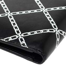 Burberry Black/White Leather Bifold Wallet