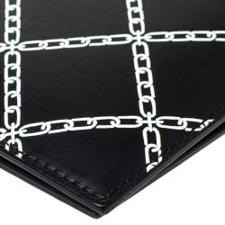 Burberry Black/White Leather Bifold Wallet