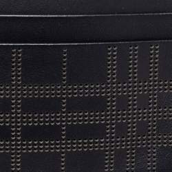 Pre Owned Burberry Black Leather Sandon Card Holder