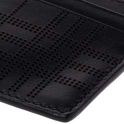 Pre Owned Burberry Black Leather Sandon Card Holder