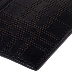 Pre Owned Burberry Black Leather Sandon Card Holder