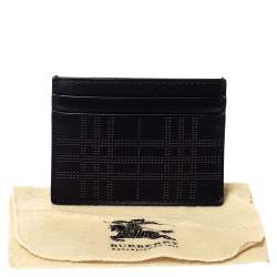 Pre Owned Burberry Black Leather Sandon Card Holder