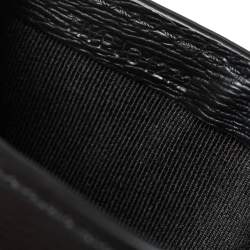Burberry Black Leather Equestrian Knight Device Card Holder
