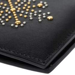 Burberry Black Leather Studs Bifold Wallet