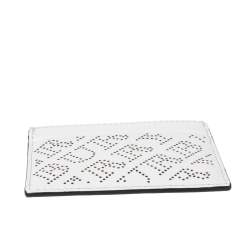 Pre Owned Burberry White Perforated Leather Sandon Card Holder