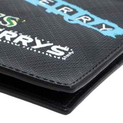 Burberry Black Printed Check Coated Canvas Bill Bifold Wallet