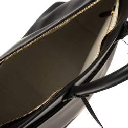 Burberry Black Leather Extra Large Society Top Handle Bag