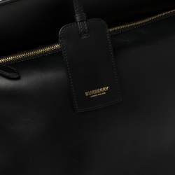 Burberry Black Leather Extra Large Society Top Handle Bag