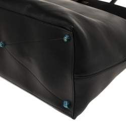 Burberry Black Leather Extra Large Society Top Handle Bag