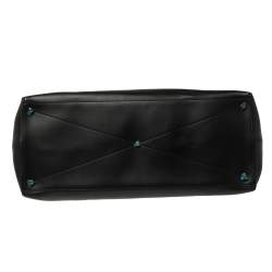 Burberry Black Leather Extra Large Society Top Handle Bag