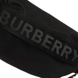 Pre Owned Burberry Black Nylon and Leather Sonny Belt Bag