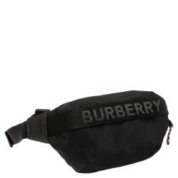Pre Owned Burberry Black Nylon and Leather Sonny Belt Bag