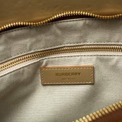 Burberry Beige Leather Extra Large Society Top Handle Bag