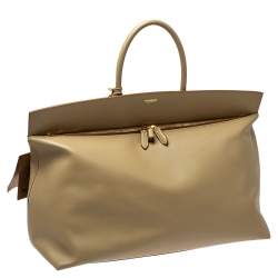 Burberry Beige Leather Extra Large Society Top Handle Bag