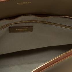 Burberry Beige Leather Extra Large Society Top Handle Bag
