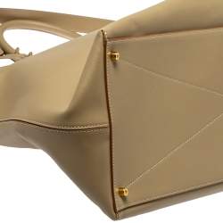 Burberry Beige Leather Extra Large Society Top Handle Bag