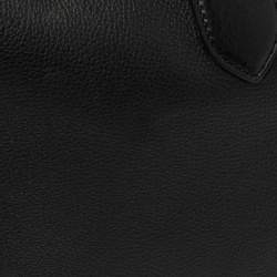 Burberry Black Grain Leather Lawrence Holdall Weekend Bag