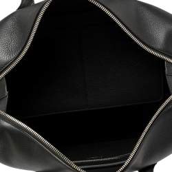 Burberry Black Grain Leather Lawrence Holdall Weekend Bag
