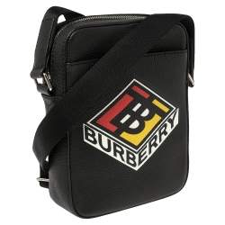 Pre Owned Burberry Black Leather Thornton Crossbody Bag