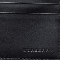 Burberry Blue Leather Reg CC Bill8 Bifold Wallet