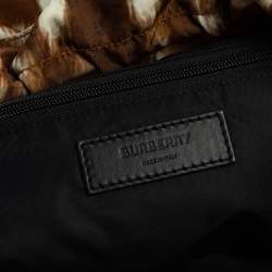 Burberry Tan Nylon Drawstring Backpack