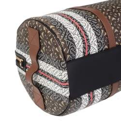 Burberry Bridle Brown Coated Canvas Medium Kennedy Duffle Bag