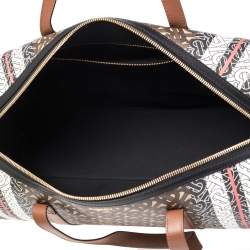 Burberry Bridle Brown Coated Canvas Medium Kennedy Duffle Bag