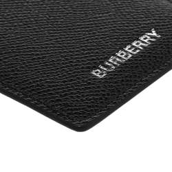 Pre Owned Burberry Black Leather Card Holder