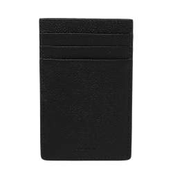 Pre Owned Burberry Black Leather Card Holder