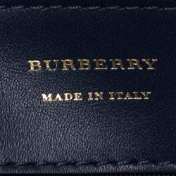 Burberry Blue/Beige 1983 Knight Check Canvas and Leather Camera Bag