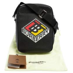 Pre Owned Burberry Black Leather Thornton Crossbody Bag